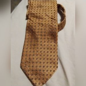 HART Schaffner Marx bronze brown silk tie